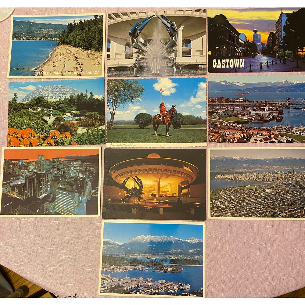 Vintage Vancouver BC Canada Postcards - 1950s-70s Set of 10